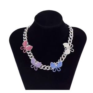 Miami Cuban Link Butterfly Statement Necklace
